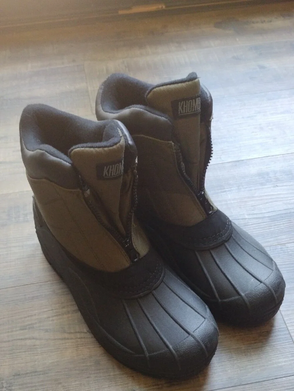 Khombu Olive and Black Men's Rain & Snow Boots